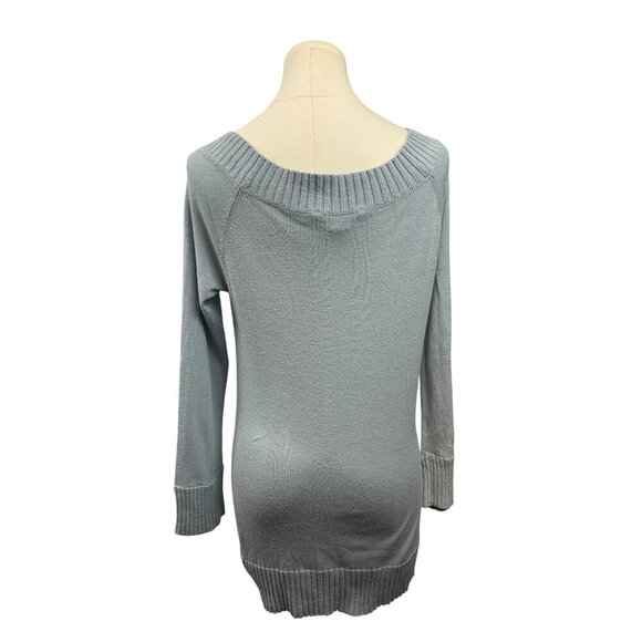 Women’s BCBG Maxazria Light Blue Off Shoulder Shirt Size L - Picture 4 of 7